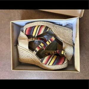 Hepburn brown combo Coconuts espadrille wedges